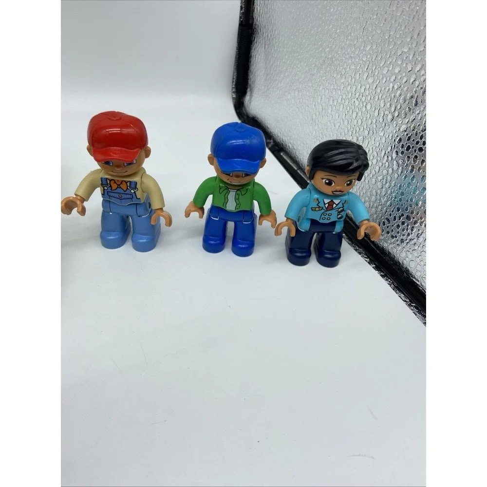 Duplo Figures (11) Car Base Chair Farmer Delivery Pilot Construction Worker